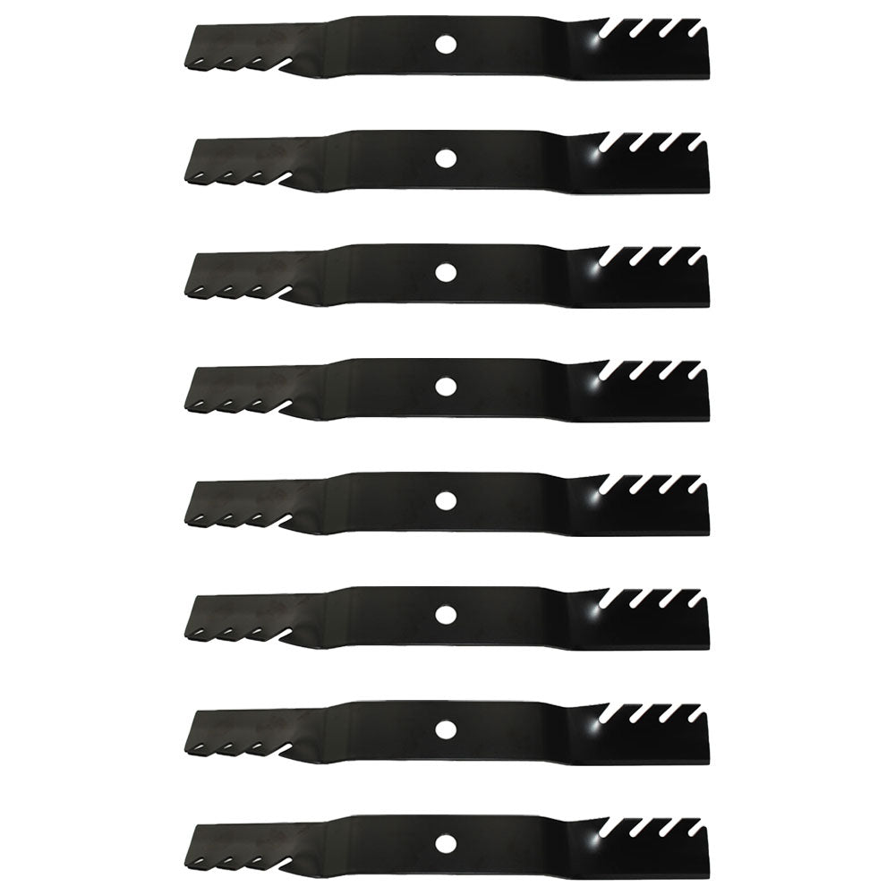 Qty 8: Toothed Mulching Lawn Mower Blades Fits John Deere Replaces M170639