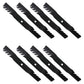 Qty 8: Toothed Mulching Lawn Mower Blades Fits John Deere Replaces M170639