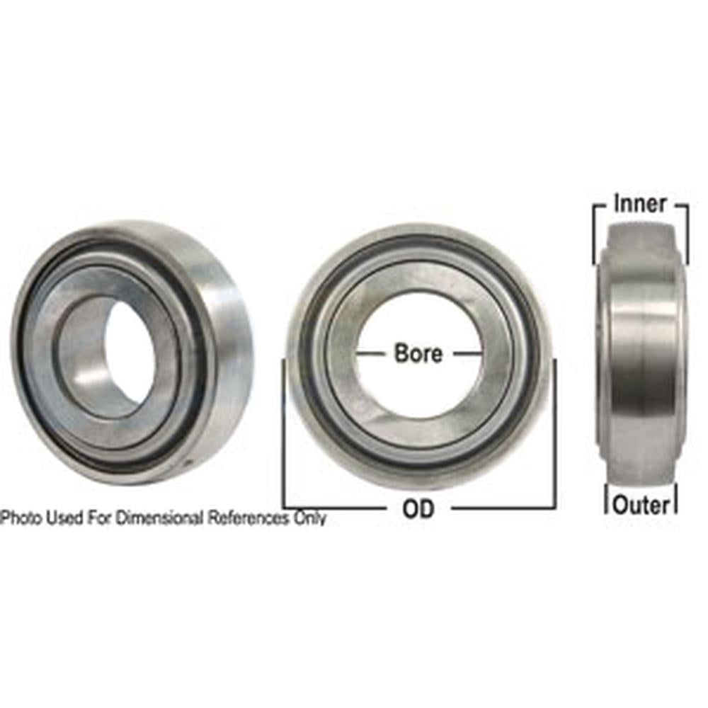 A-W208PPB4-I-AI Disc Bearing; Spherical, Round Bore, Pre-Lube