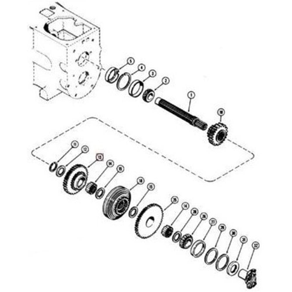 One (1) New 3rd Sliding Gear on Main Shaft Fits Case Backhoe Models A179853