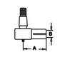WN-A40963-PEX Power Steering Cylinder End Fits Case 480B 480CK 530CK 580B 580CK