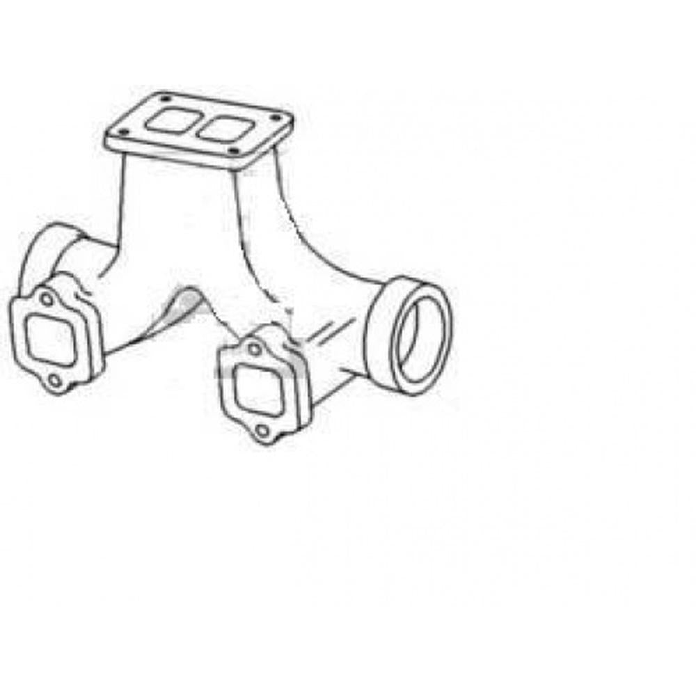 WN-A76322-PEX Manifold, 6 Cylinder, Diesel, Exhaust, Center Section Fits Case