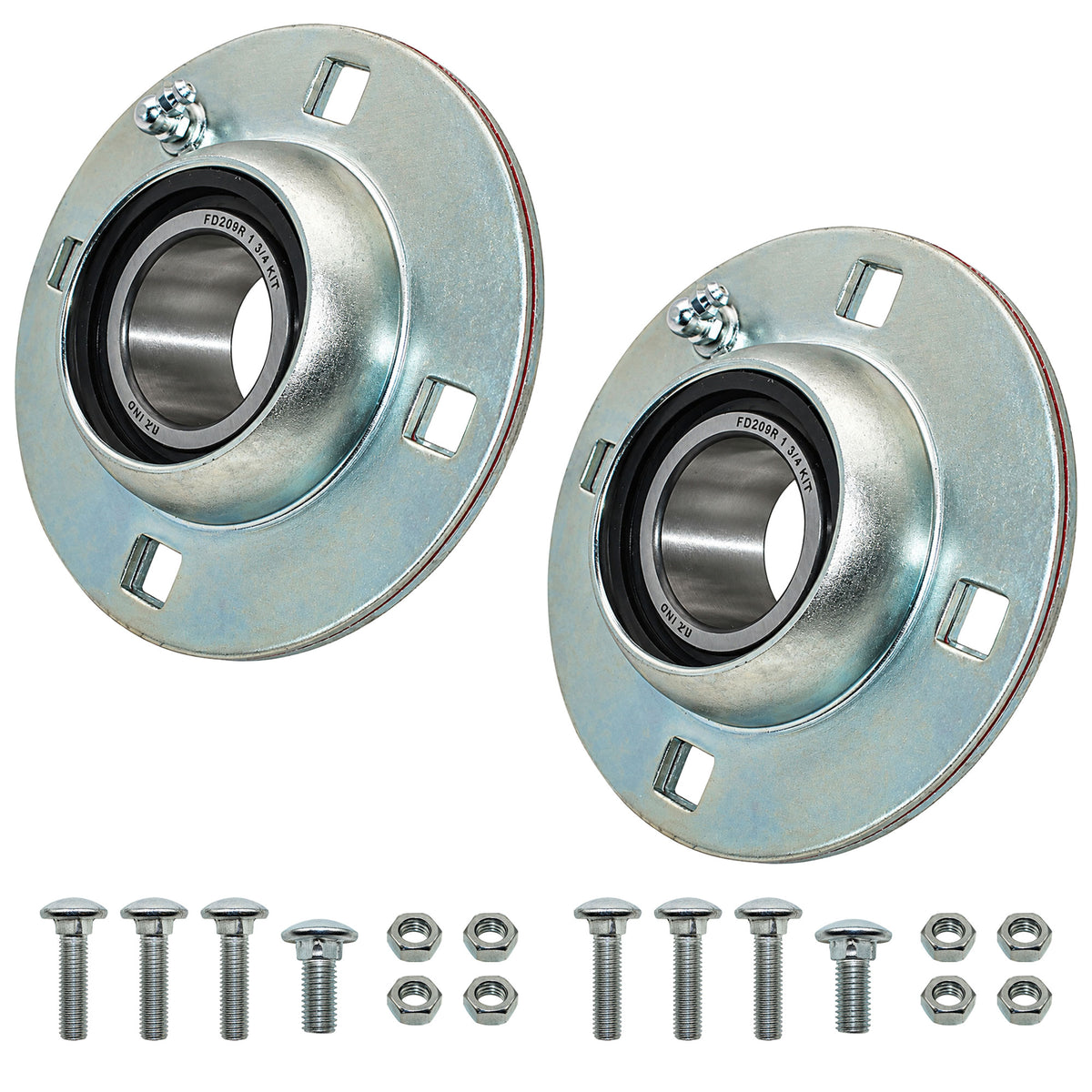 Qty 2: Bearing Kit w/ Flanges & Gaskets Fits Great Plains