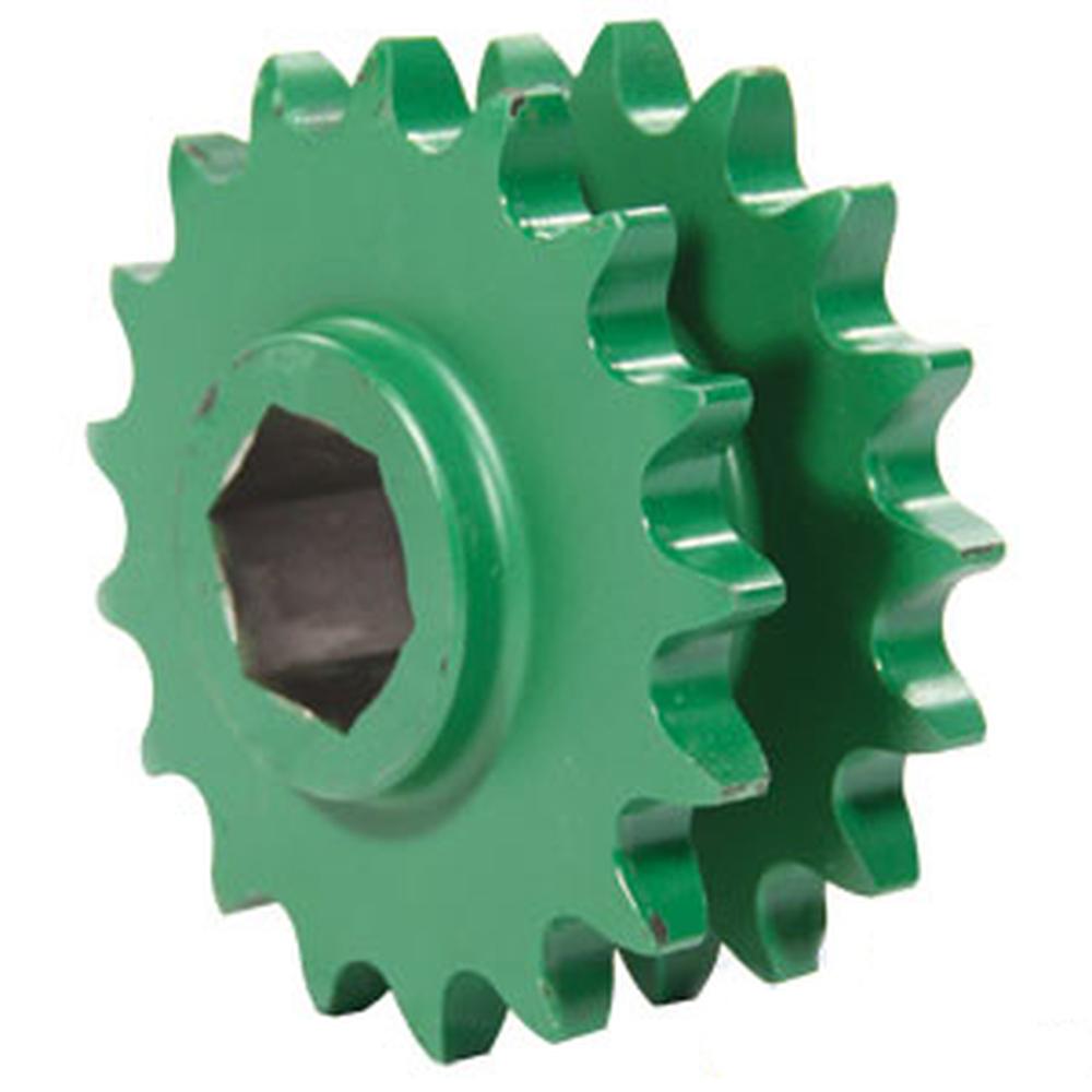 Main Drive Double Sprocket 17/17 Tooth Replacement For Gearbox AE39301 Farmer