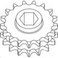 Main Drive Double Sprocket 17/17 Tooth Replacement For Gearbox AE39301 Farmer