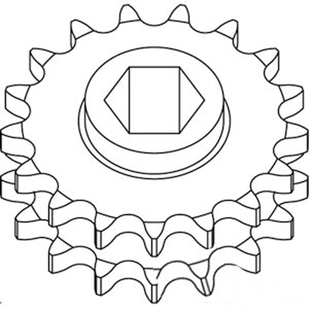 Main Drive Double Sprocket 17/17 Tooth Replacement For Gearbox AE39301 Farmer