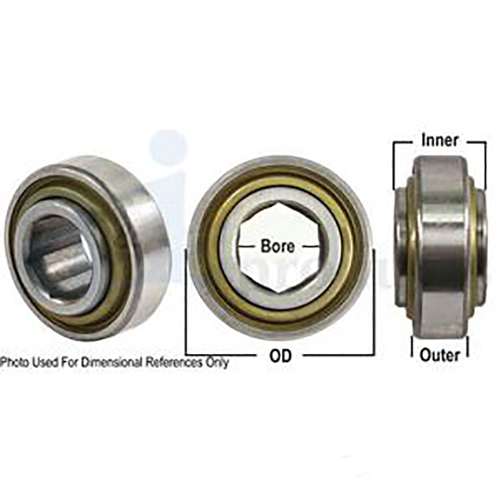 A-AE46606 Hex Bore Cylindrical Disc Bearing Fits John Deere 330 335 375 385 430