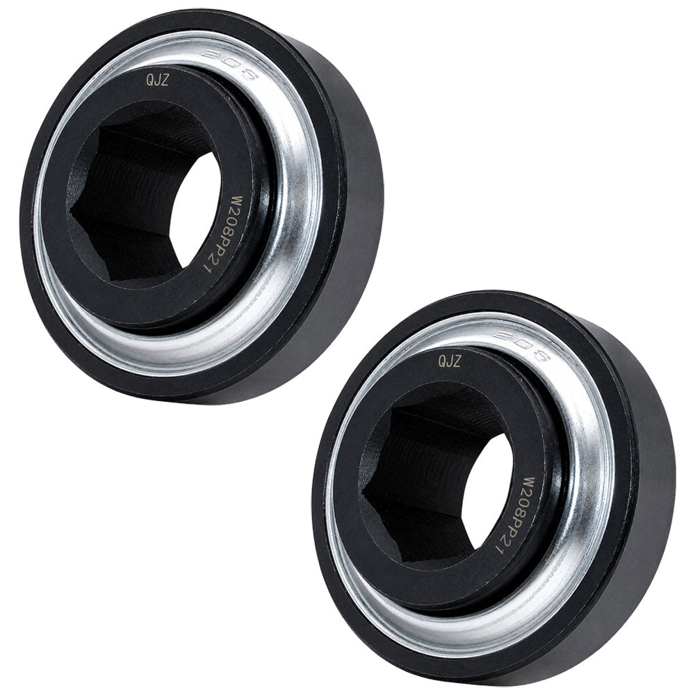 2 of Hex Bore Bearing 1.25" Bore x 3.15" OD x 1.44" IR Width x 0.71" OR Wide