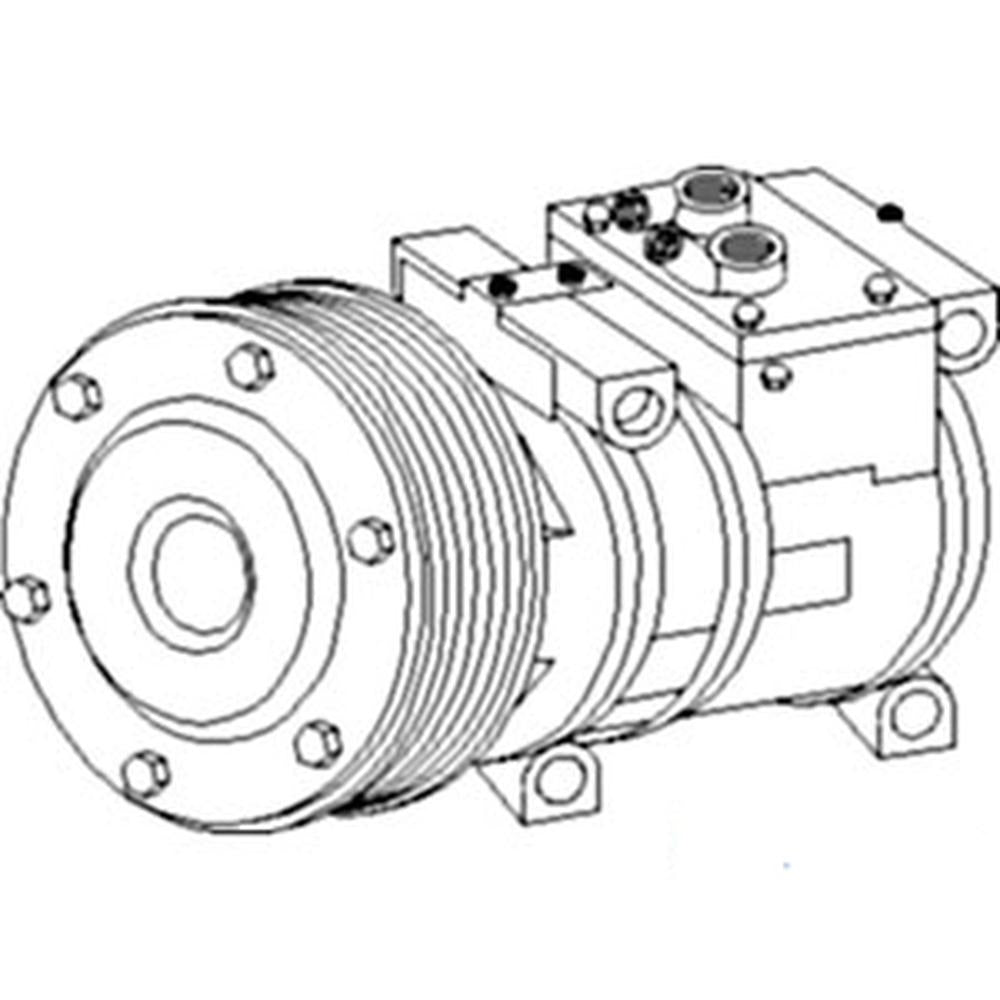 Compressor with Clutch Fits Denso Replaces 4471702401