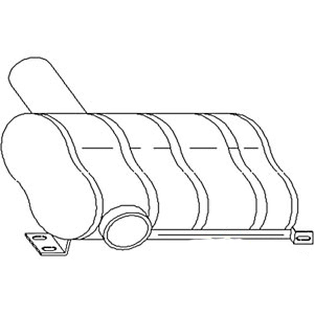 AL31492 Fits John Deere Under Hood Muffler 2355, 2555, 1640, 1840, 20