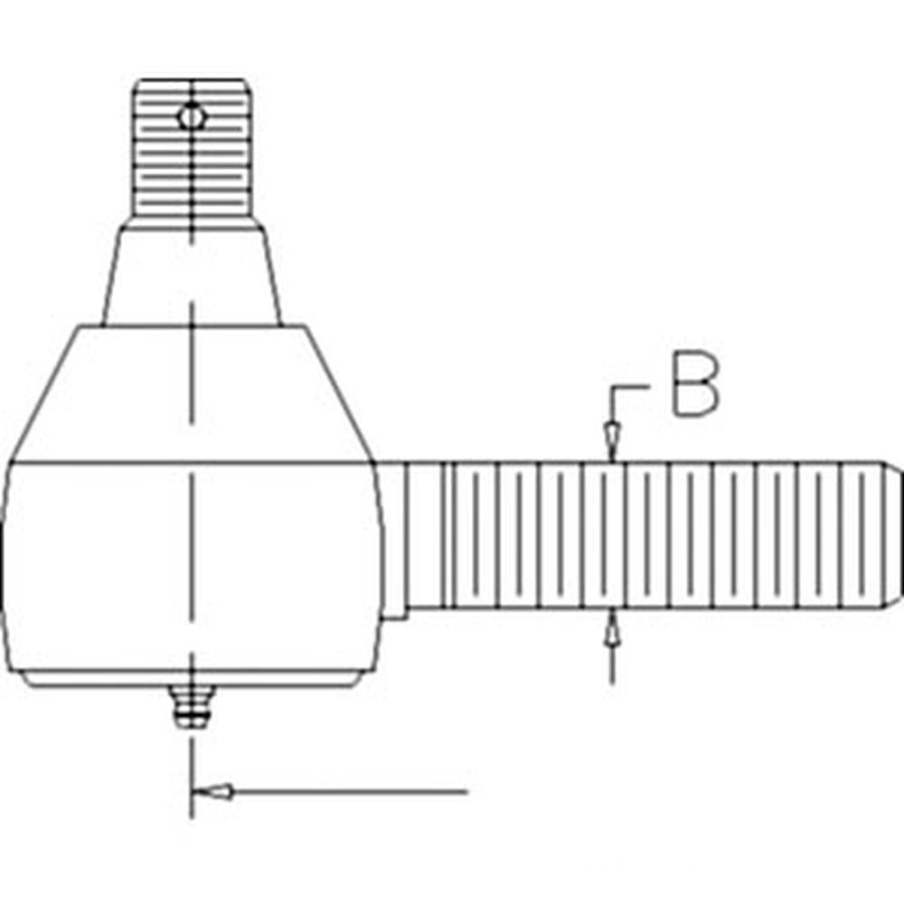 Short Threaded Tie Rod Fits John Deere Replaces 1404-1044