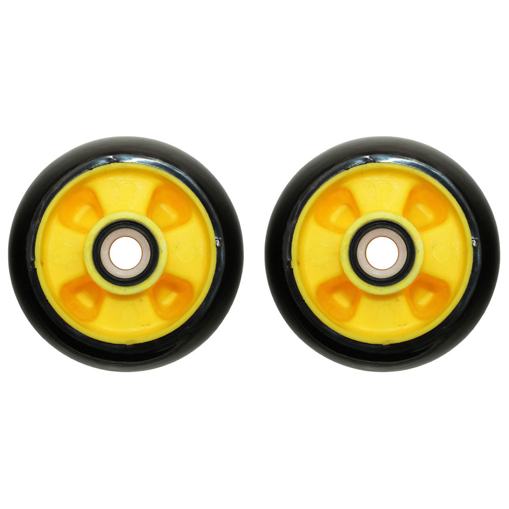 QTY 2: Yellow Deck Gage Wheel
 Fits John Deere Replaces AM115488