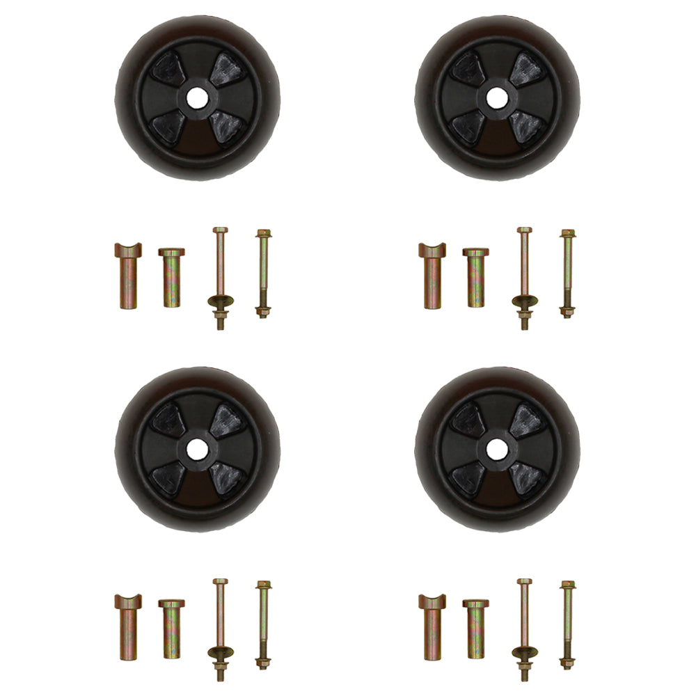 4PK Plastic Deck Wheel Kit Fits John Deere 38 48" Cut Lawn Mowers AM133602"