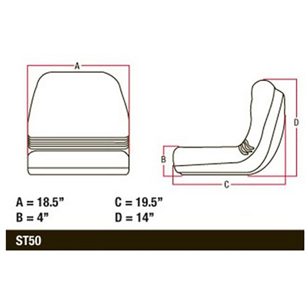 Yellow Seat Fits John Deere F510 240 245 260 265 285 320 325 335 345 425 AM12366