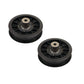 (2) Flat Idler Pulley Fits John Deere X300 X300R X304 X310 X320 X324 X340