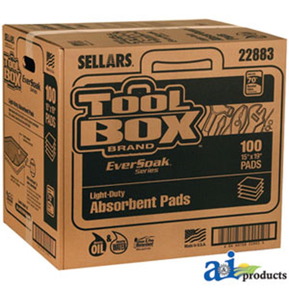 AP22883 Universal Eversoak Light Duty Absorbent Pads (15" X 19") 100 Pads/ Box