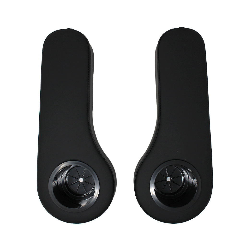 AR-BLK-001 Pair of Rear Seat Armrests w/Cup Holders Fits Universal Products