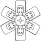 AR60401 New 6 Blade Fan 24" Fits John Deere Tractors 4430 4630
