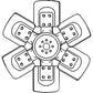 6 Blade Fan Fits John Deere Replaces 155268
