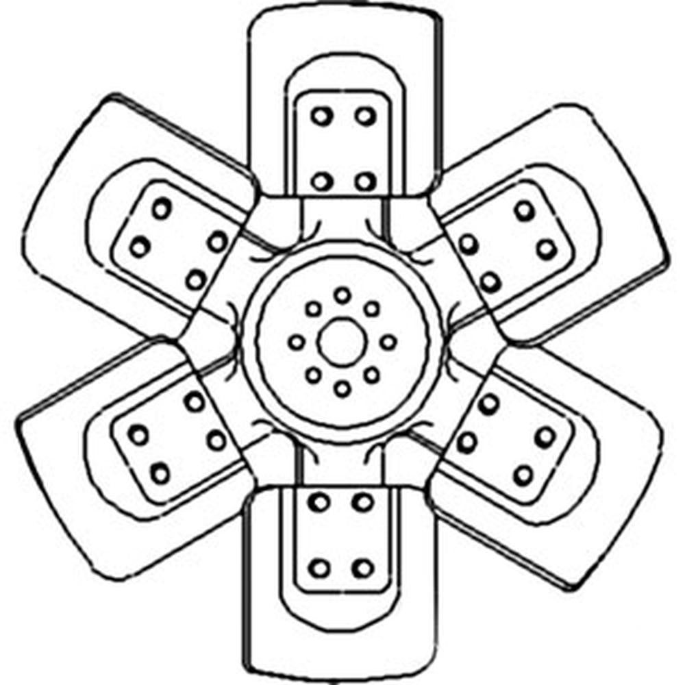 6 Blade Fan Fits John Deere Replaces 155268