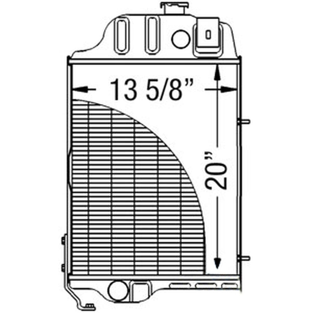 JDS5221-STR Radiator Fits John Deere 2020 2030 2130