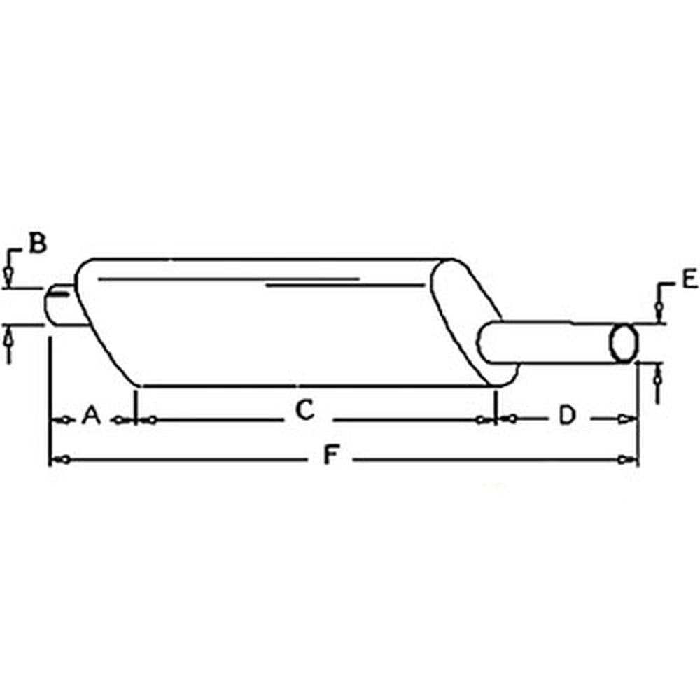 RE20220 Muffler Fits John Deere