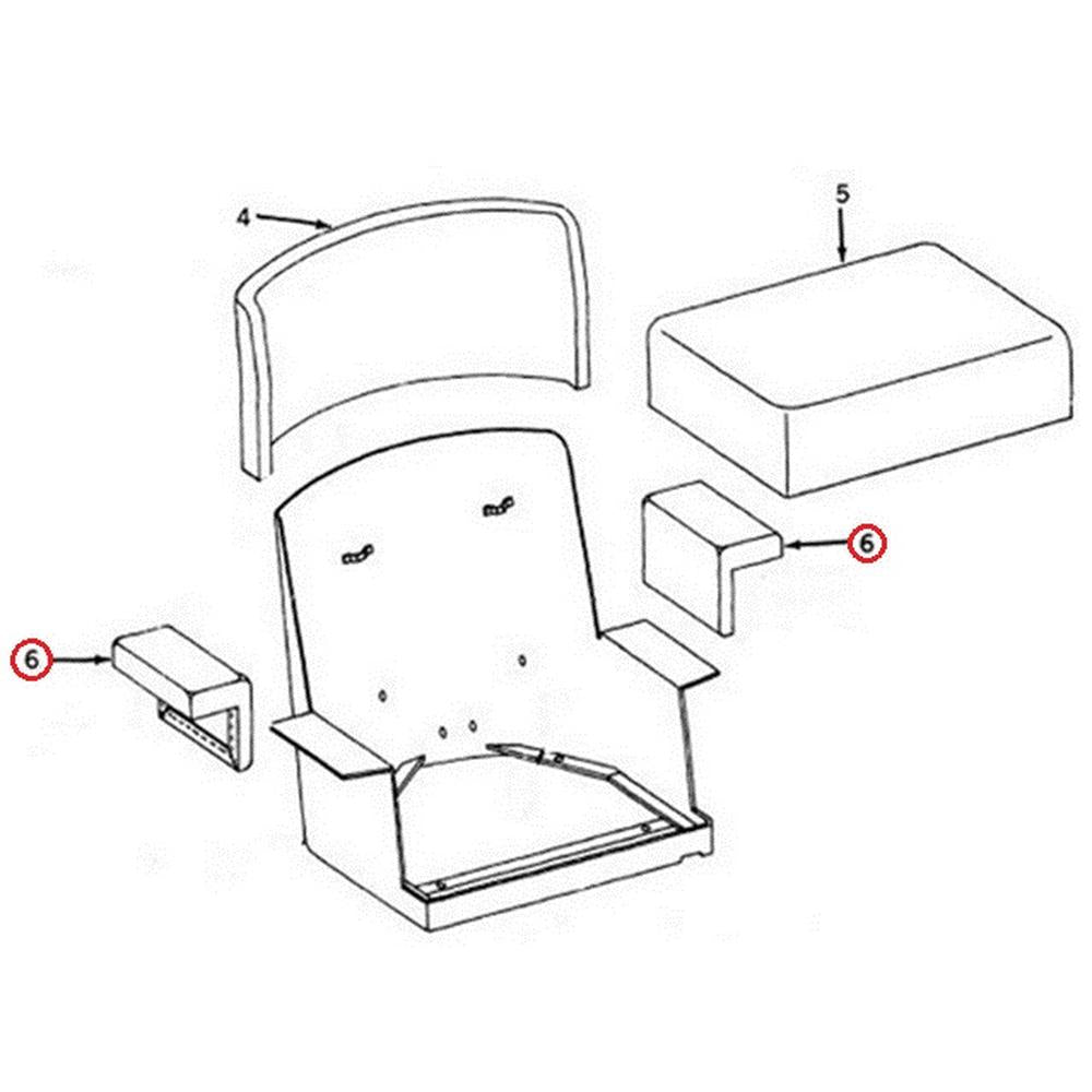 AT10140 Crawler Armrest Pair Fits John Deere 1010 2010 420 430 440