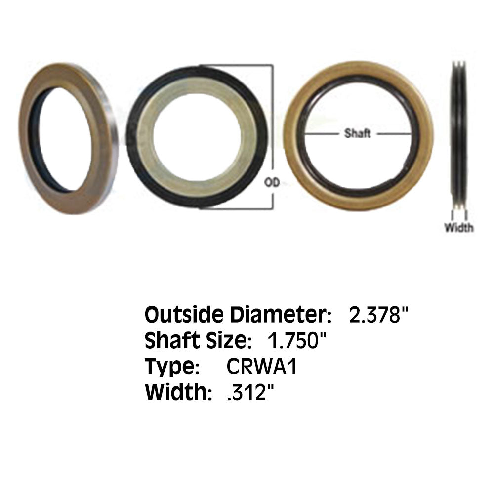 AT1316 New Seal 1.75" Shaft Size 2.378" OD .312" Wide Fits John Deere Tractors