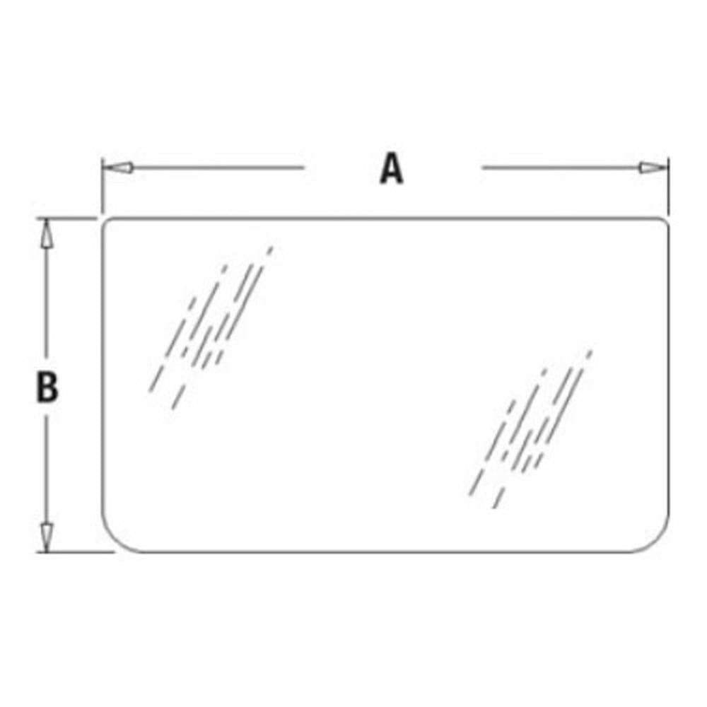 New Lower Cab Glass Height: 14.25" AT154431 Fits John Deere 190 190E 690ELC