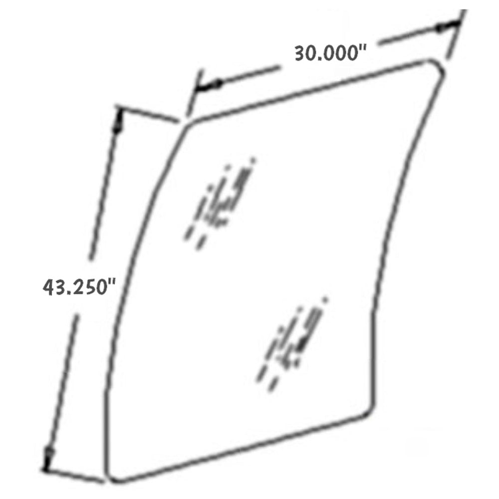 Cab Glass - Windshield Upper Fits John Deere 330 550 750 AT214113 fits Hitachi