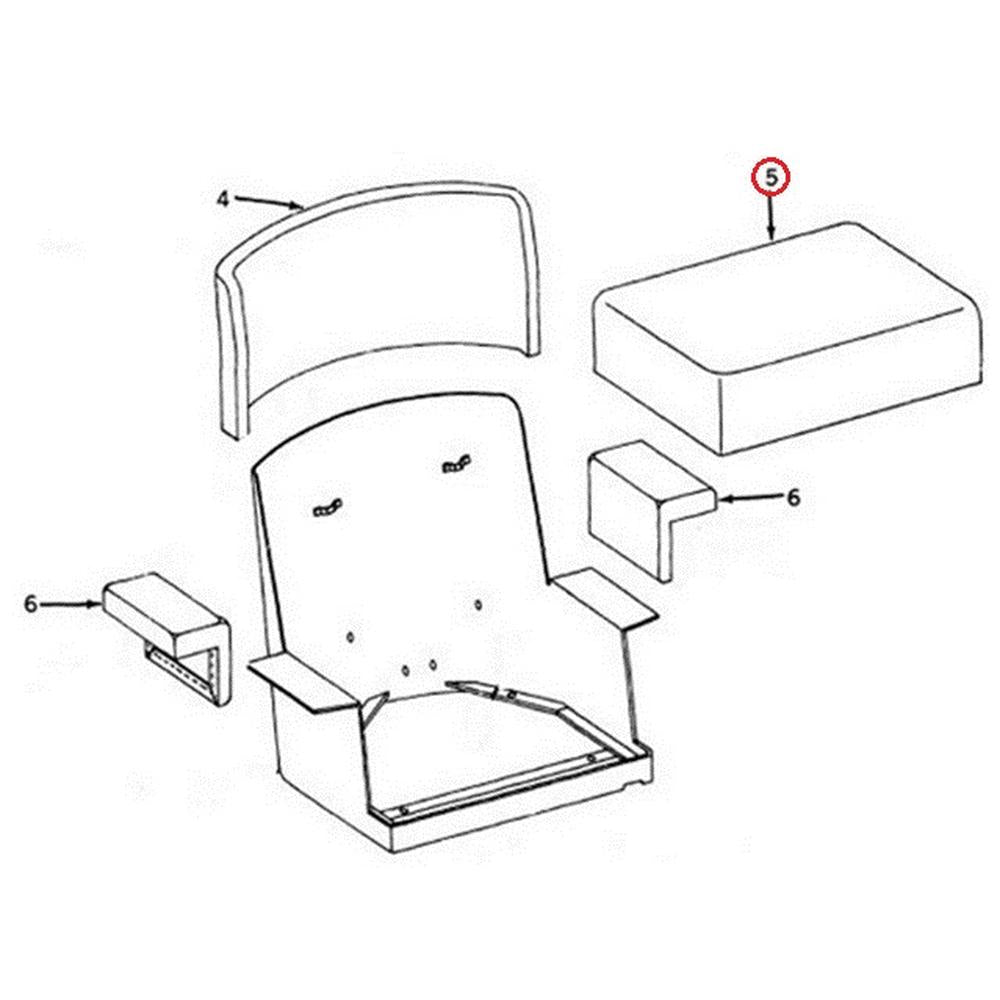 AT23482T Bottom Cushion Fits John Deere