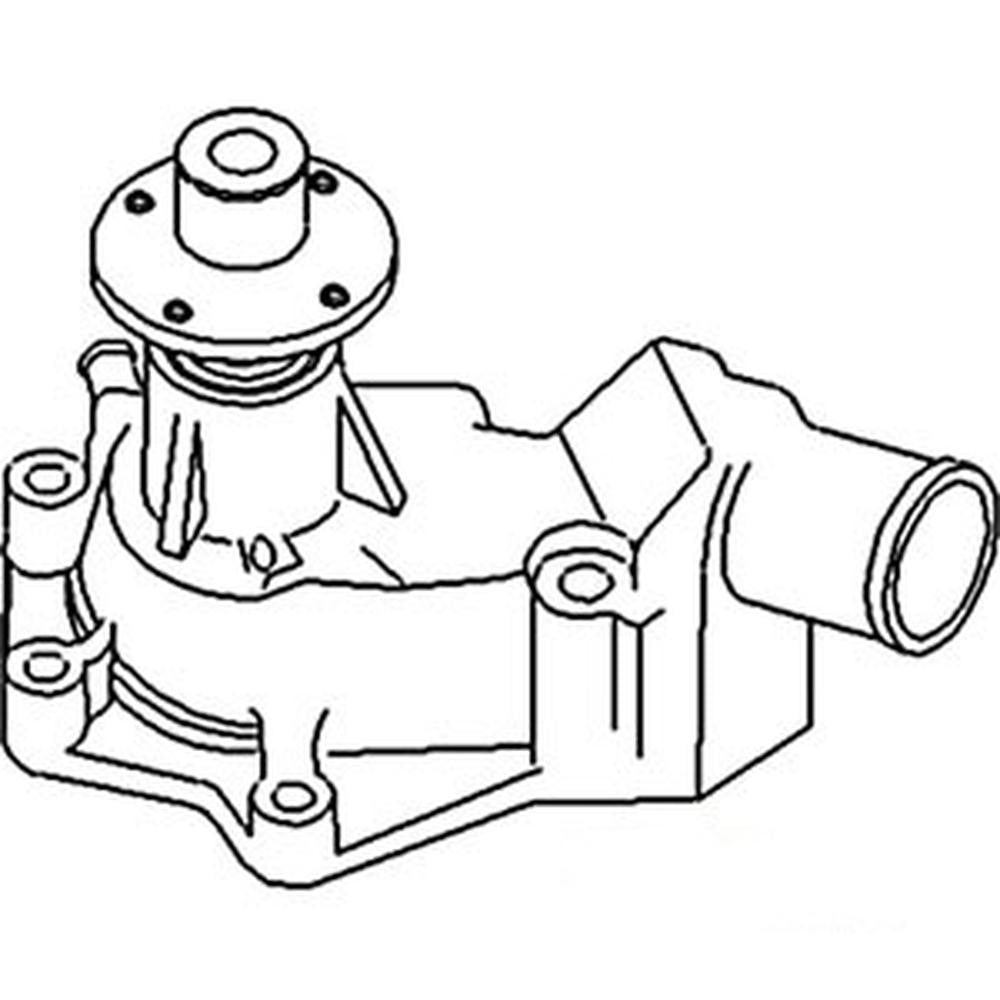 Water Pump w/ Press-on Pulley Fits John Deere Replaces AT21205