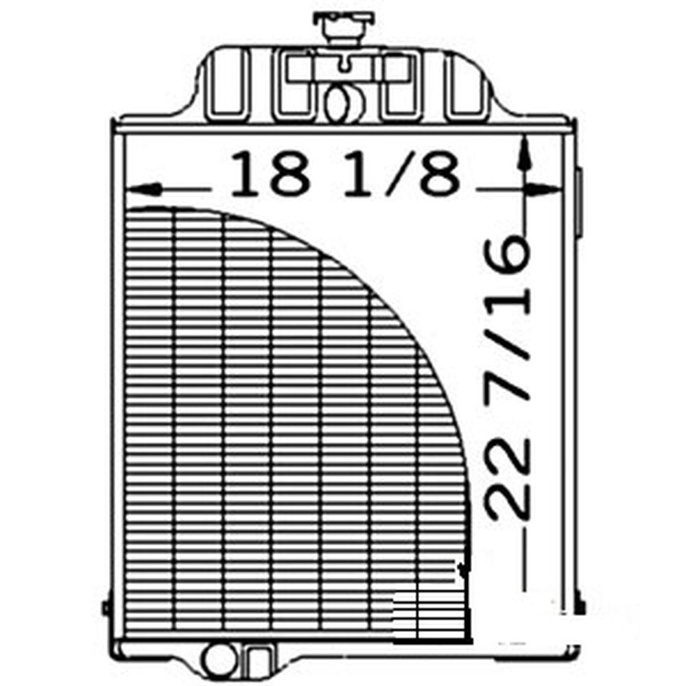 AT58449 Radiator Fits John Deere 500C 510