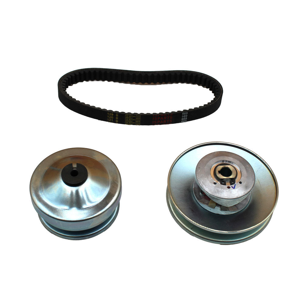 Torque Converter with Drive Belt and Rear Driven Clutch Pulley Fits Honda