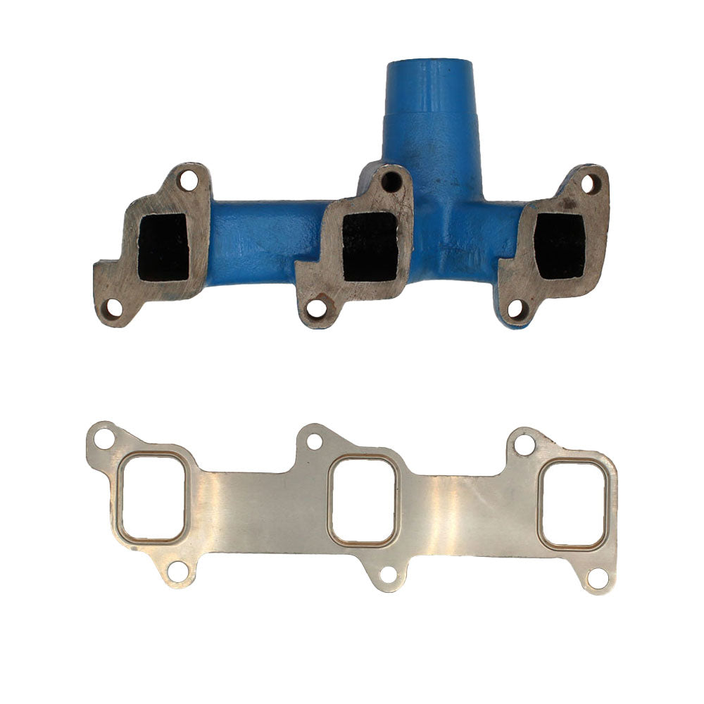 Manifold & Gasket Fits Ford 3 Cyl Tractor 2000 2600 3000 3610 4000 4610 4630