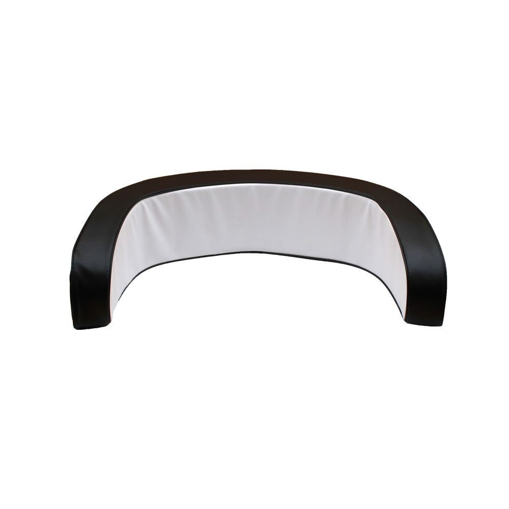 3-Piece Black & White Tractor Seat Deluxe Cushion & Back (Brackets Included) Fit