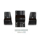3-Piece Black & White Tractor Seat Deluxe Cushion & Back (Brackets Included) Fit