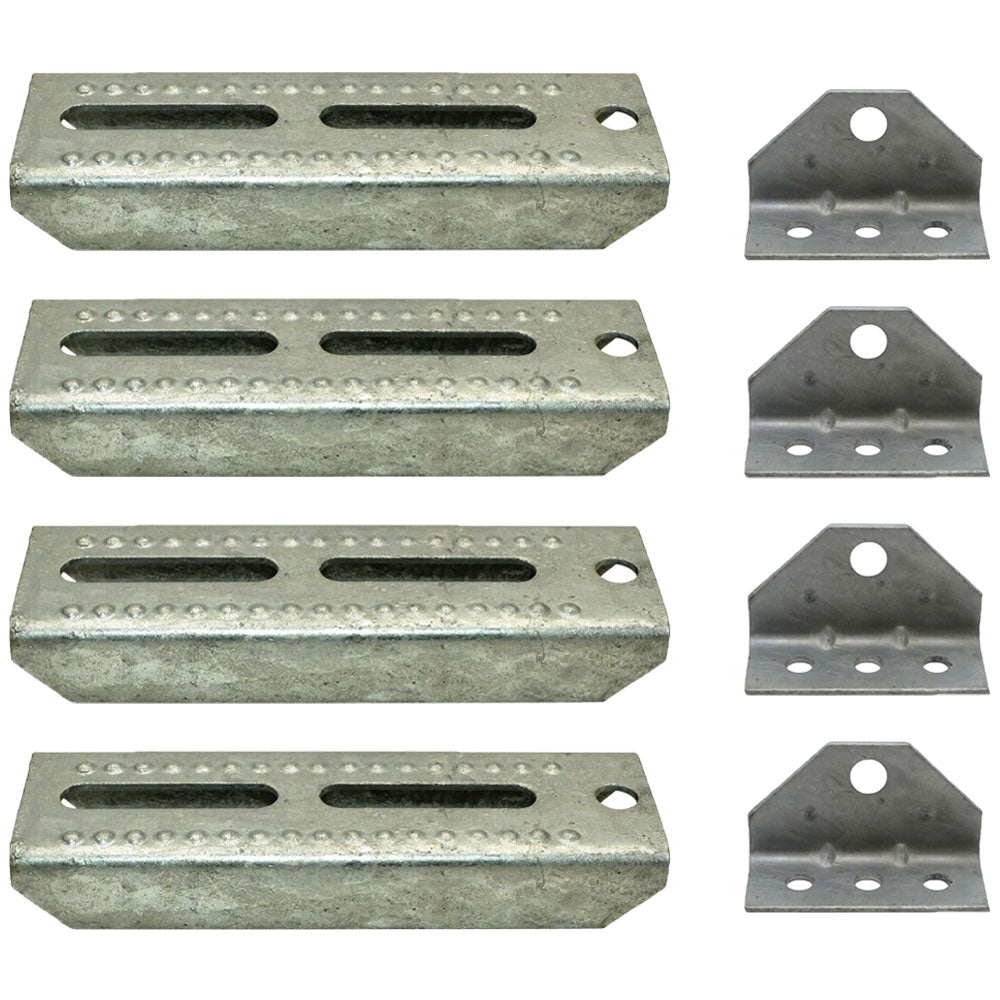Qty. 4: 8" Bunk Board Bracket Kits  Fits Universal Products Replaces 81210-x4