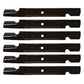 Set of Six Notched Mower Blades Fits Exmark Quest w/ 54" Deck Fits XHT B1TR3201