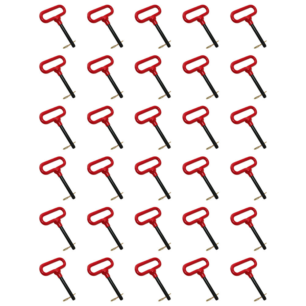 Qty 30: Red Handle - Hitch Pin Fits Universal Products Replaces 3013-1330