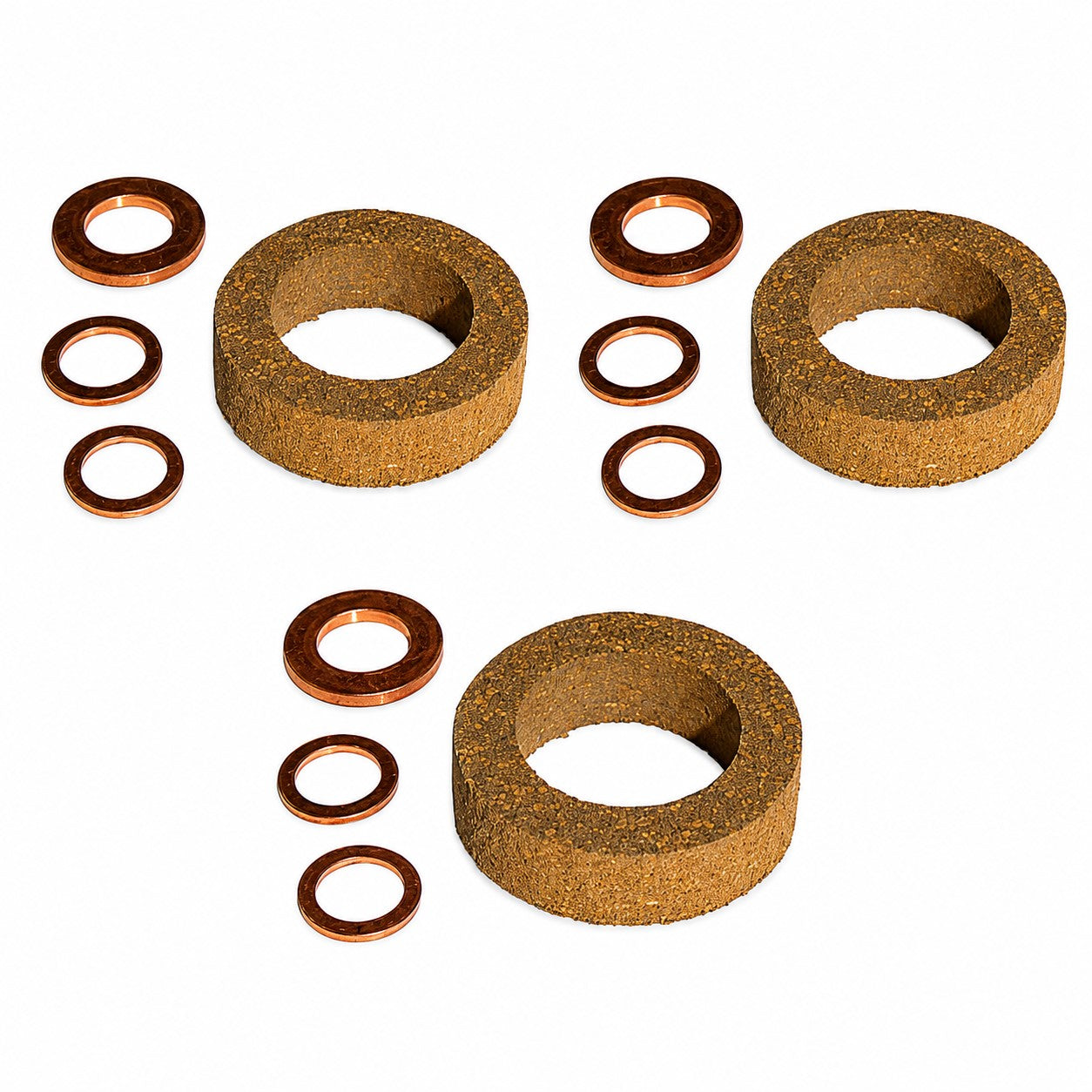 81806277 C5NE9F596A 66776 Set Of 3 Injector Seal Kits Fits Ford Diesel Tractors