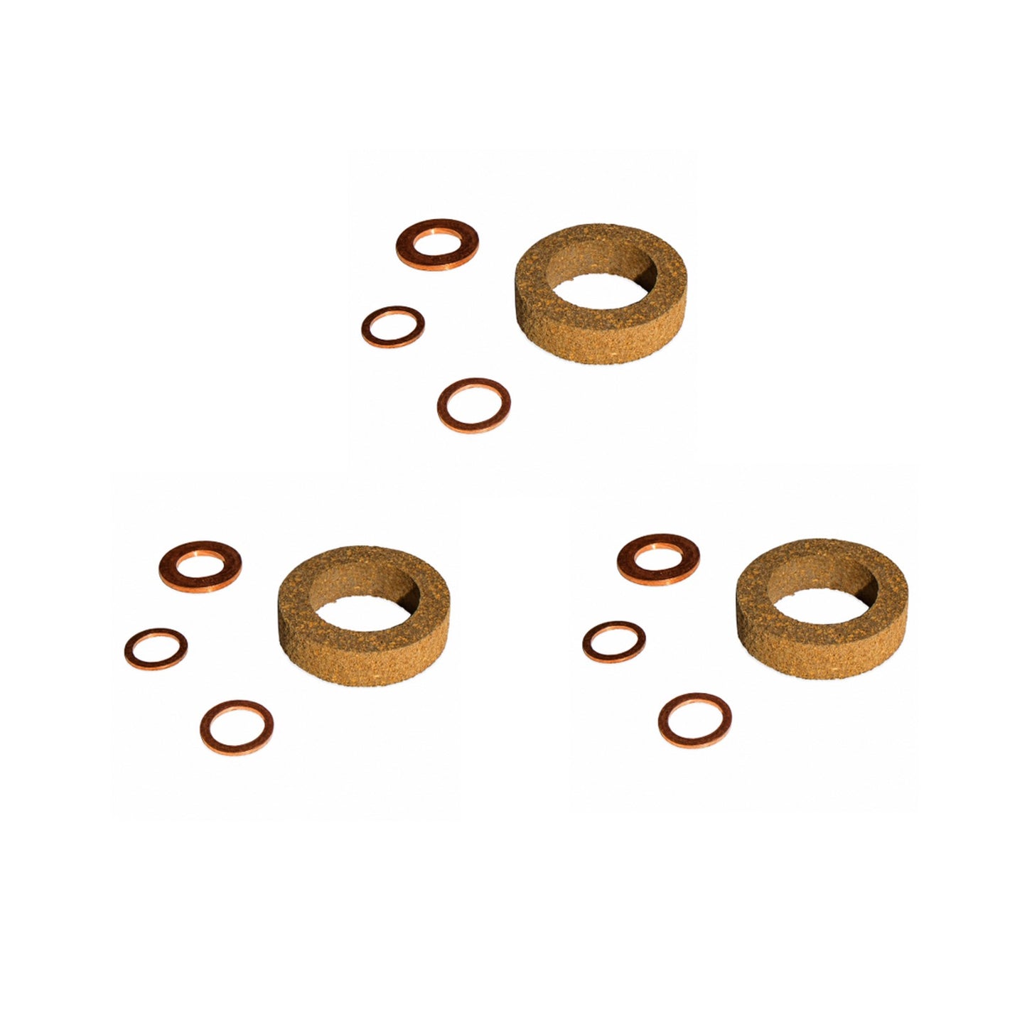 81806277 C5NE9F596A 66776 Set Of 3 Injector Seal Kits Fits Ford Diesel Tractors