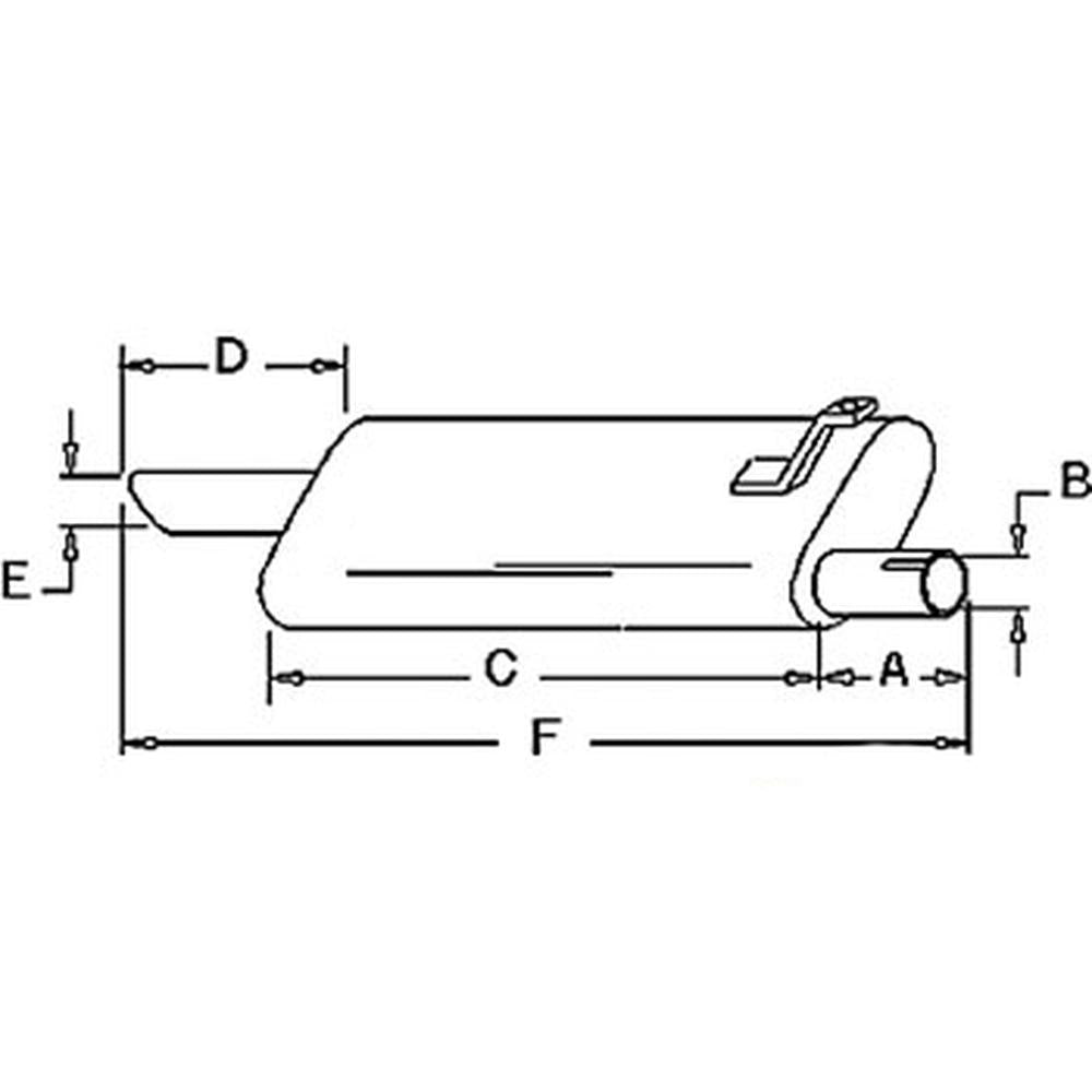 Muffler C5NN5230AH Fits Ford New Holland 2000 3000