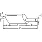 FDS402 Muffler, vertical oval body Fits Ford