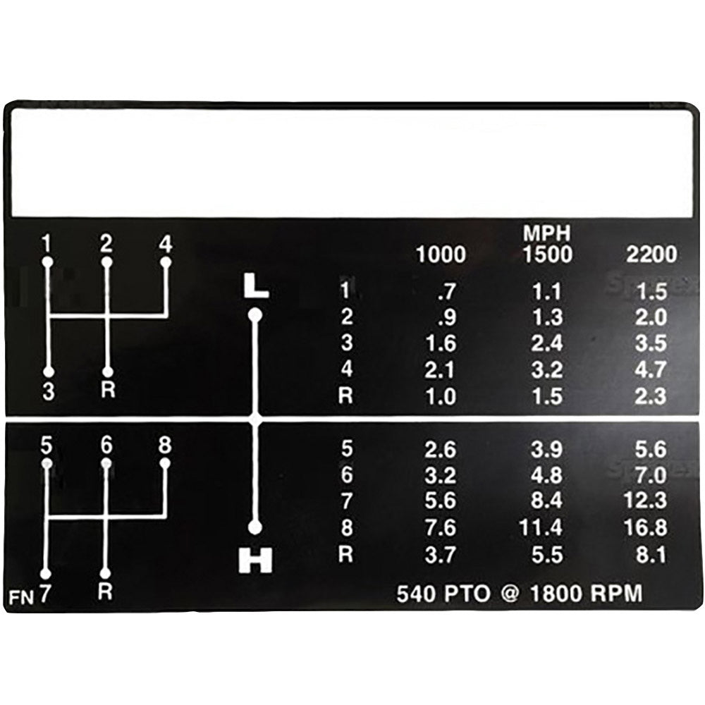 Decal Fits Ford C5NN7B292FY Fits 2000 3000 4000 5000 7000 8 Speed Shift