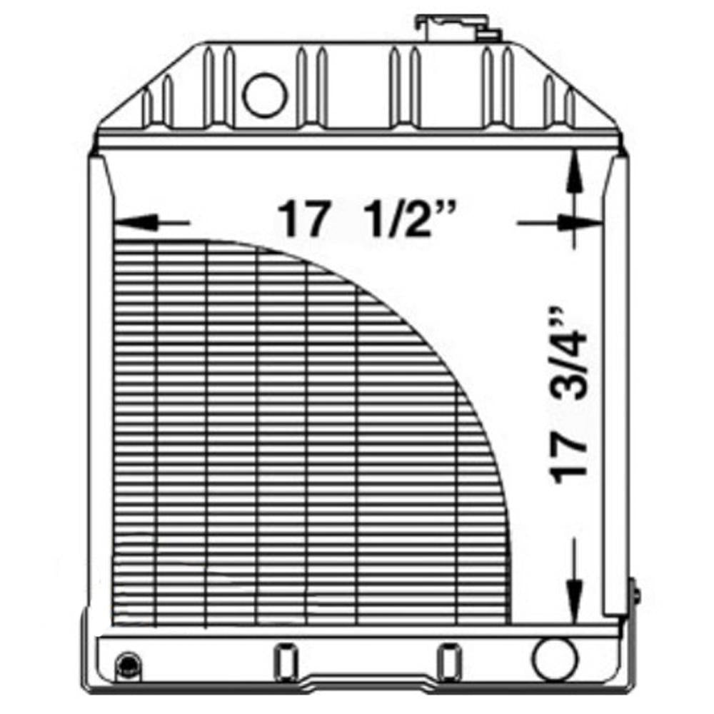 C5NN8005N-4ROW Radiator without Oil Cooler Fits Ford/New Holland 340 340A 340B