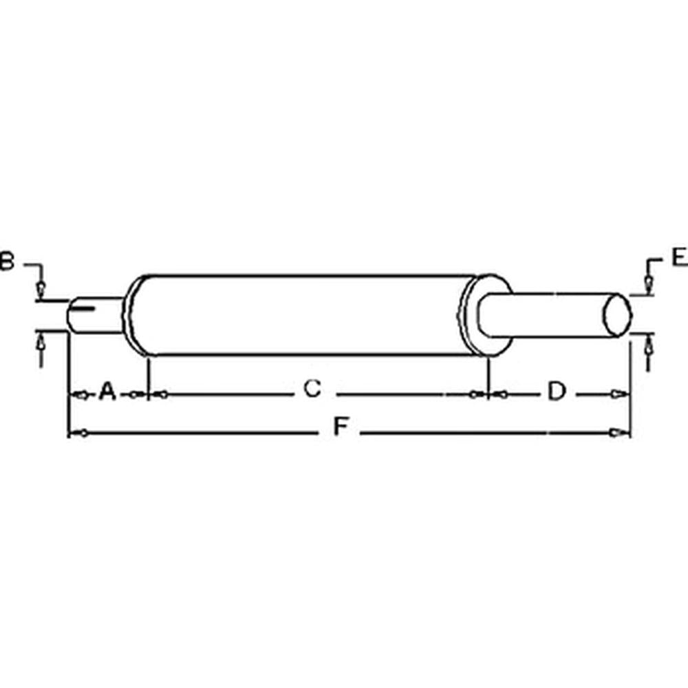 C7NN5230AC Vertical Exhaust Muffler Fits Ford 2000 2310 2600 2610 2810 2910 3000