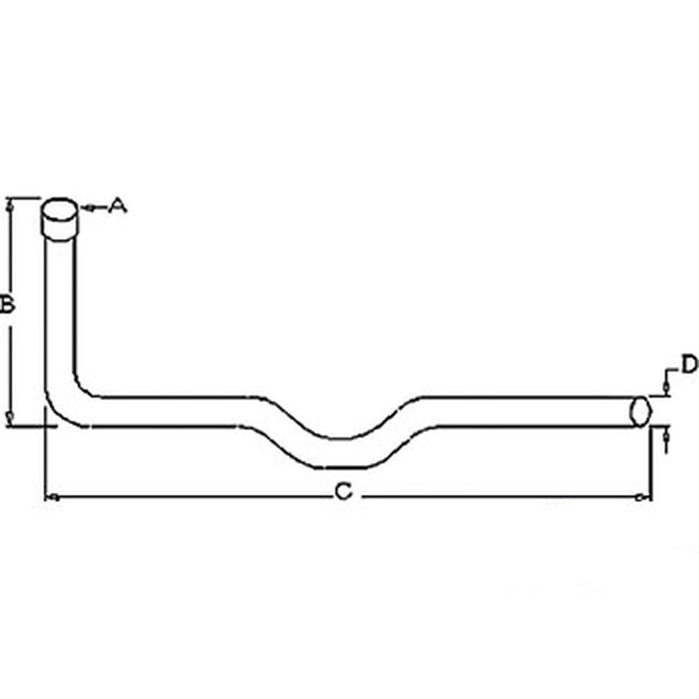 Tail Pipe Fits 2000 2100 2110 231 2600 3000 3100 3600 4110 531 C7NN5245B C7NN524