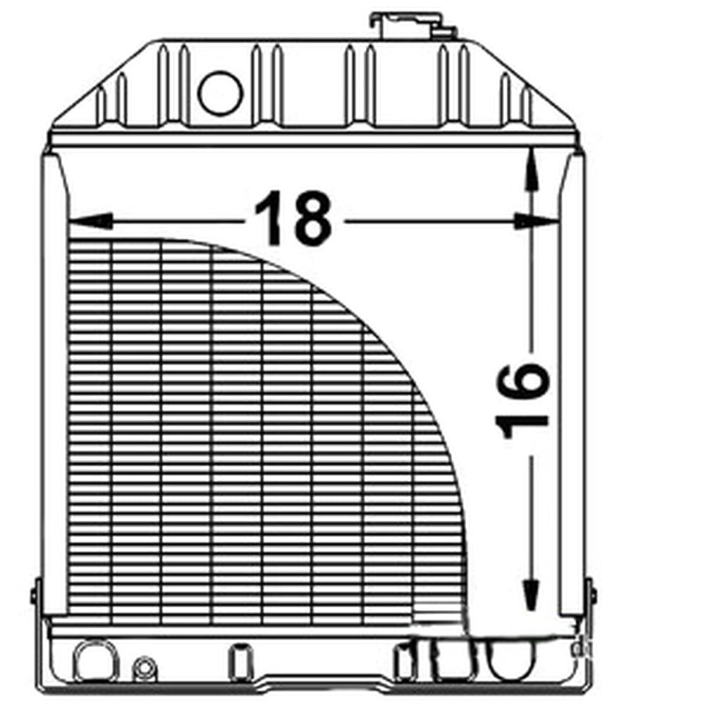 New Radiator C7NN8005H Fits Ford New Holland 4600O 4600Su 4610No 4610Su