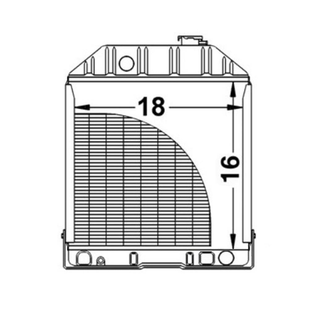 4 Row E0NN8005MA15M Radiator Fits Ford Tractors 2000 2600 3000 3600 4000
